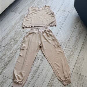 Fate Beige Two-Piece Lounge Set